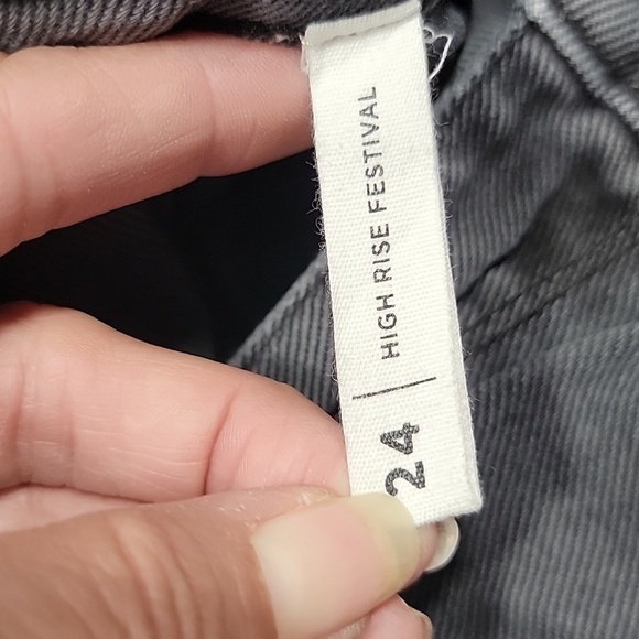 PacSun Size 24 Washed Black High Rise Festival Cutoff, Gently Used Condition - Picture 10 of 11